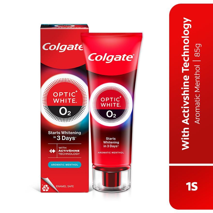 Colgate Optic White O2 Oxygen Whitening Aromatic Menthol Toothpaste 85g ...