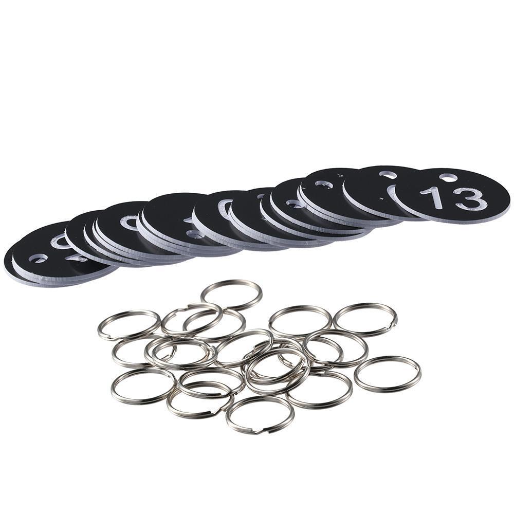 GESH 20 Pack Numbers Tags, 35mm Black Round, Teacher 1-20 Numbered ...