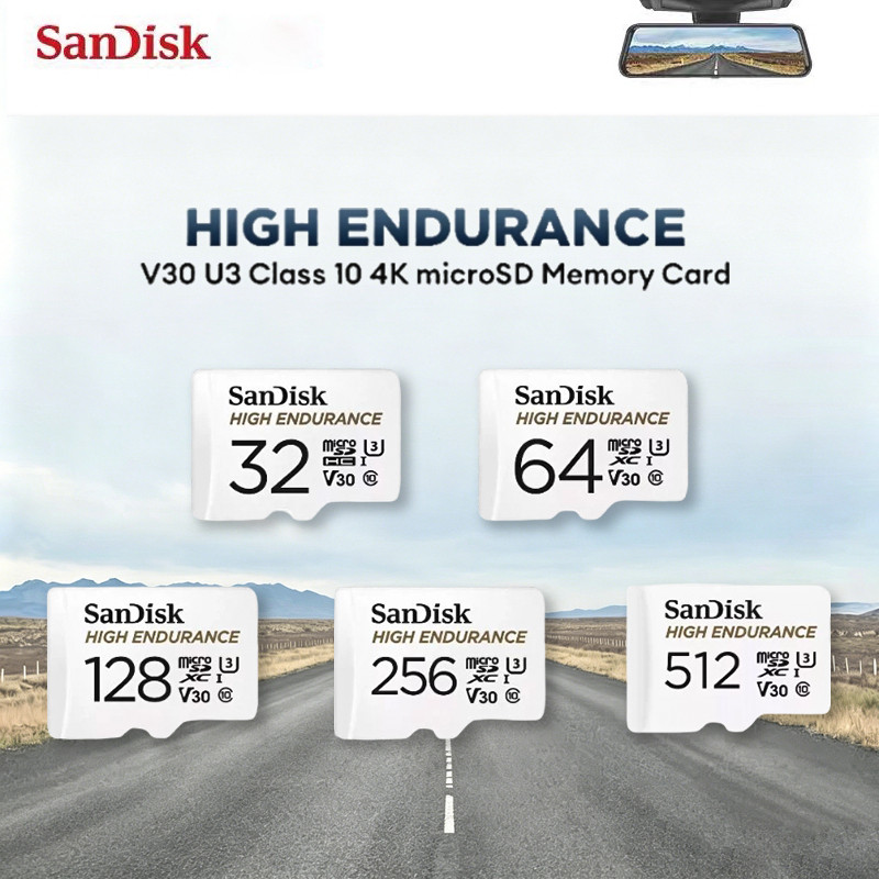 SanDisk High Endurance MicroSD Card 64GB 128GB 256GB 512GB | Dashcam ...