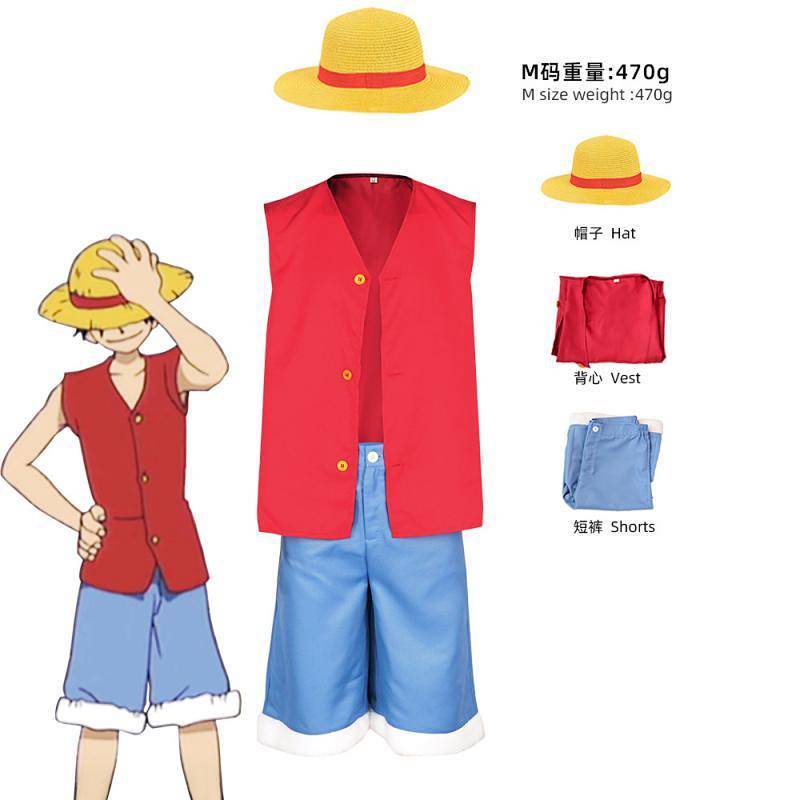 One Piece Luffy Generation Straw Hat Cos Costume Cosplay Second Anime ...