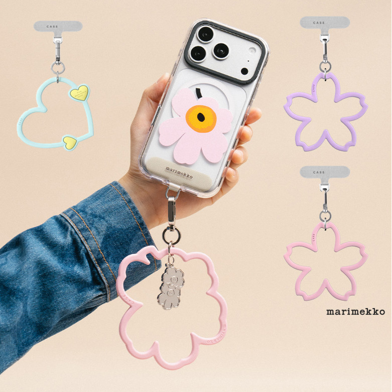 Marimekko Flowers】Unikko Jelly Wristlet CASE All Style Cherry