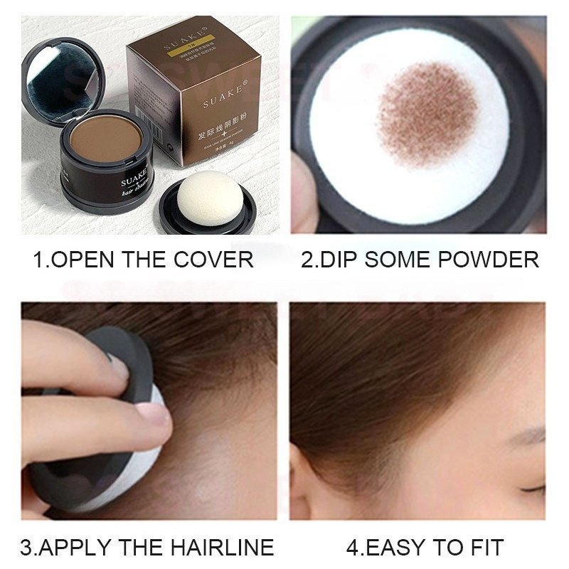 Hairline Shadow Powder Waterproof Hair Root Cover Scalp Concealer Brow ...