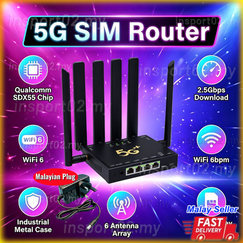 5G Router with SIM Card Slot, Wi‑Fi 6 Speed | Shopee MY