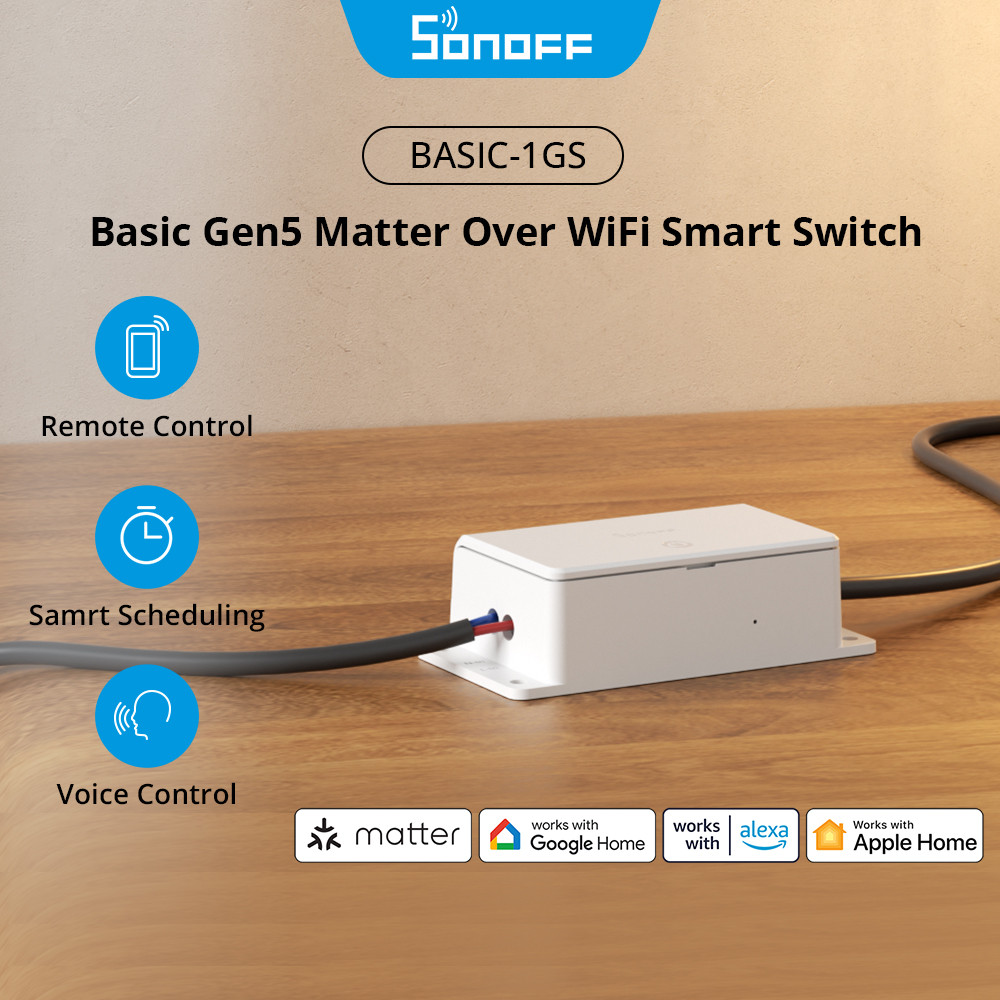 SONOFF BASIC-1GS Matter Over WiFi Smart Switch Basic Gen5 Matter ...