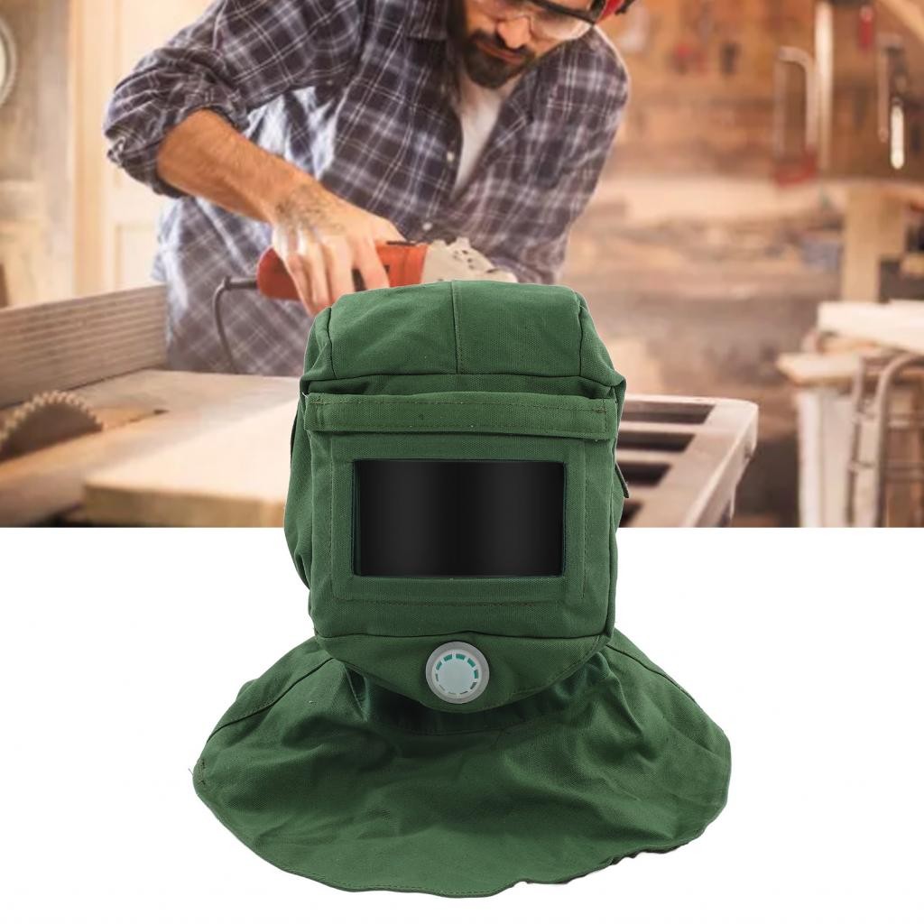 rrianfo Sand Blasting Hood Shawl Sandblaster Mask with Clear Glass and ...