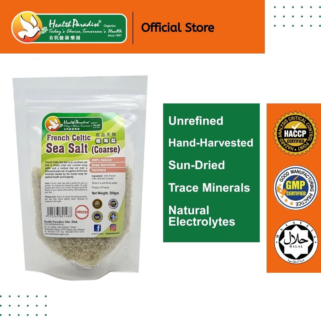 Health Paradise French Celtic Sea Salt (Coarse) 200g unrefined | Shopee ...