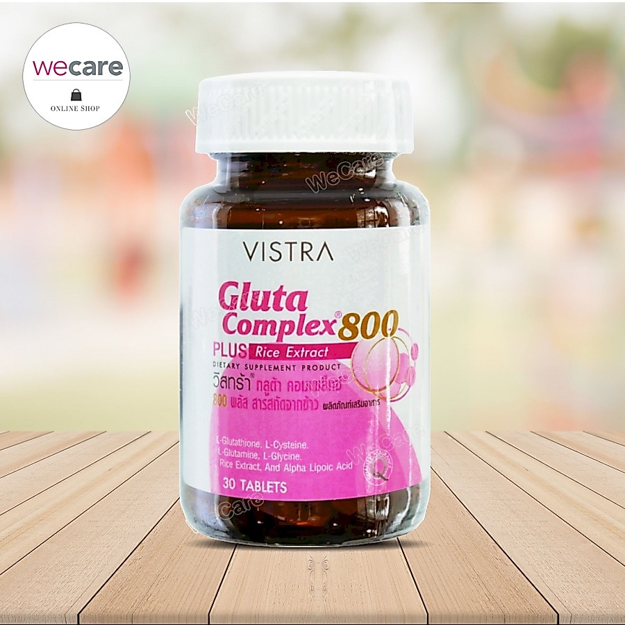 glutathione vistra Gluta Complex 1000 Plus Red Orange All Natural Extract 30 Caps Vistra Gluta Complex 800 Plus is a premium glutathione supplement designed to support your bodys natural defenses and promote youthful skin radiance VISTRA Gluta Complex 800, 30