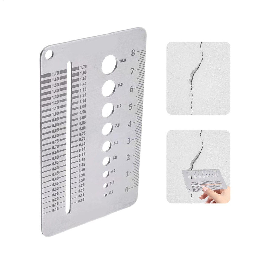 Crack Width Gauge Card Gap Measuring Ruler Accurate Crack Width Gauge ...