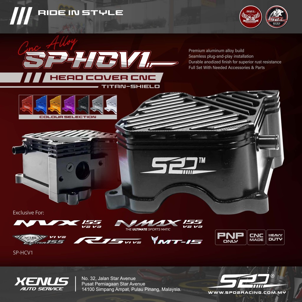 Engine Head Cover CNC ORI SPD S2D NVX NMAX Y16 R15 MT15 Valve Cover CNC ...