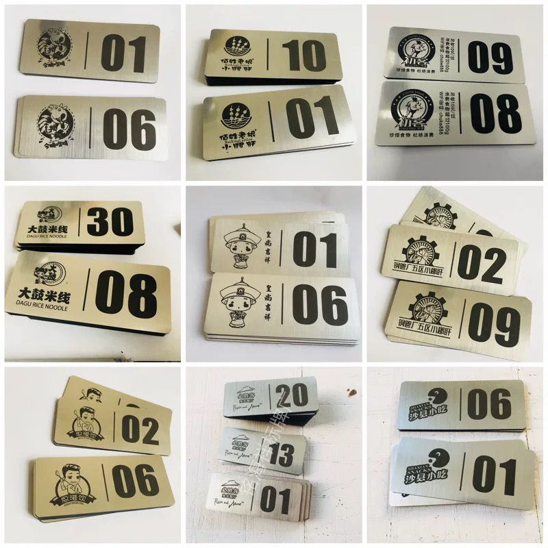 Digital Number Sticker Waterproof Table Card Table Sticker Seat Card ...