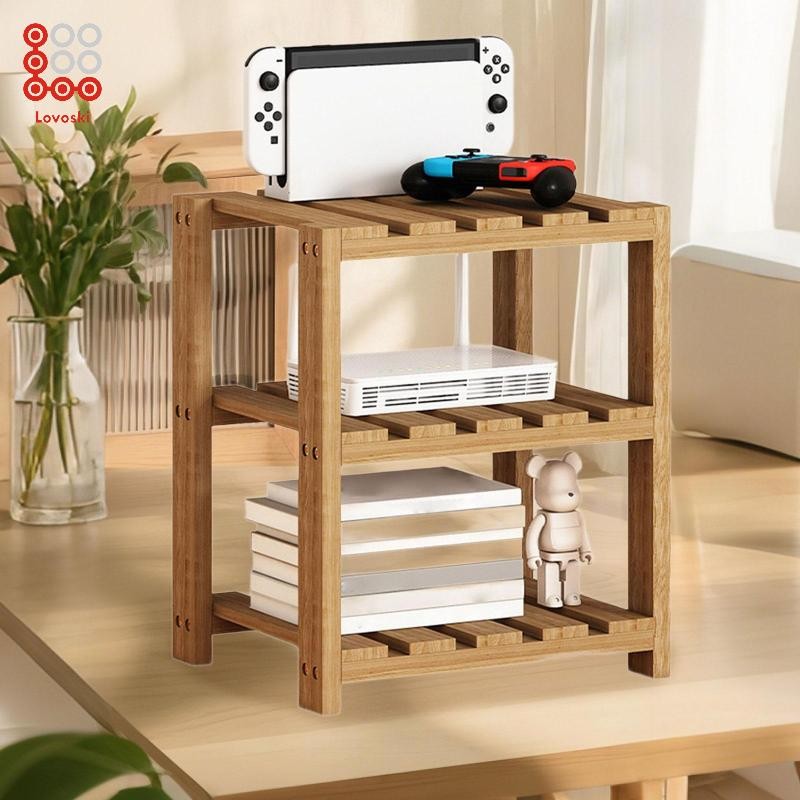 [Lovoski] Wooden Router Shelf Router Organizer Rack for TV Accessories ...
