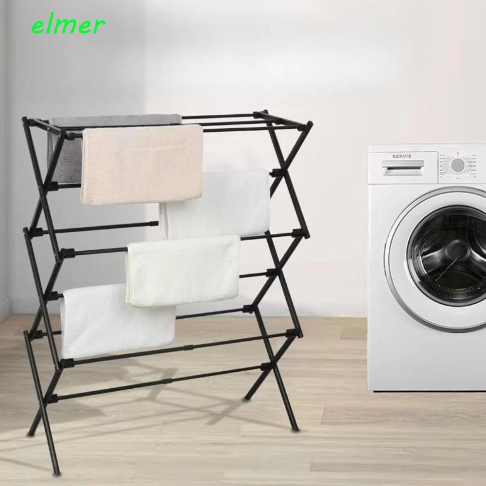 ELMER Cooling Clothes Rack, Collapsible 3-Layer Clothes Drying Rack ...