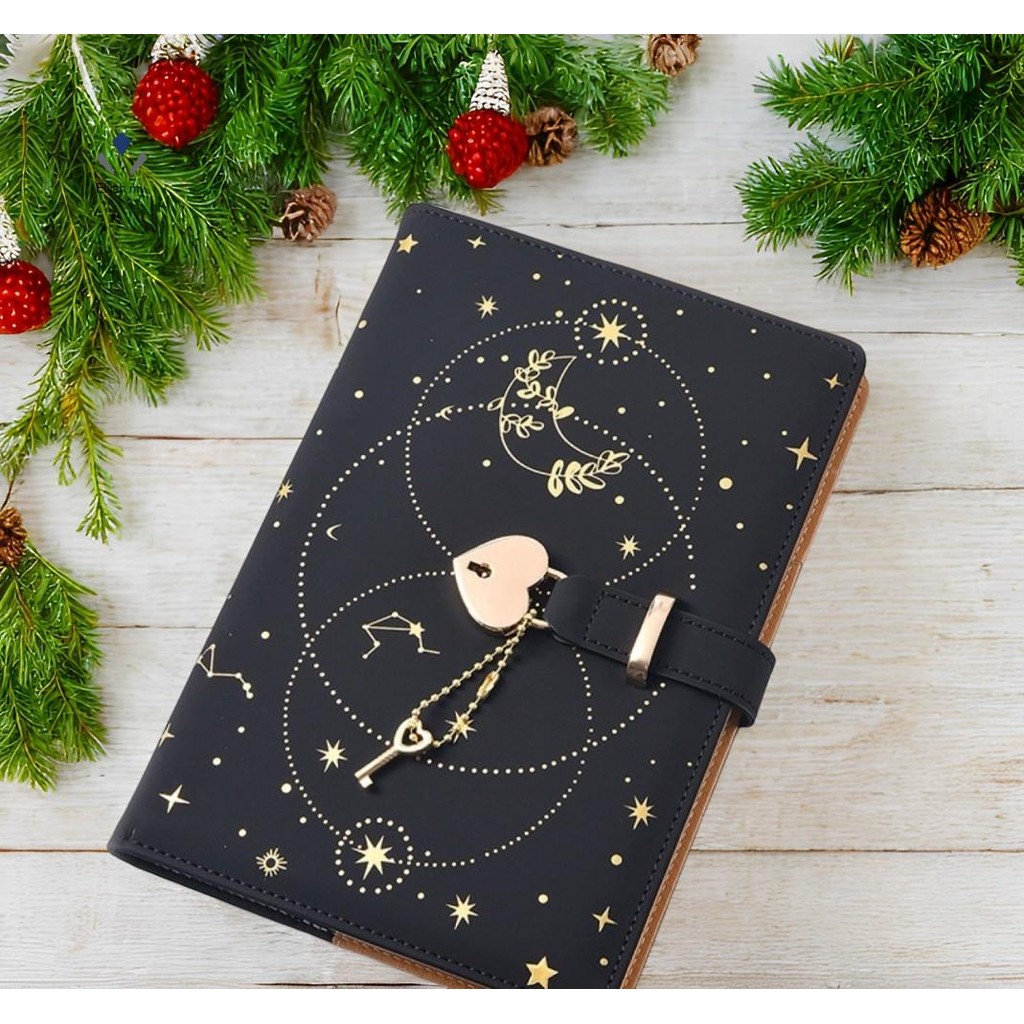Heart Key Lock A5 Notebook - Thick Diary Secret Journal for Girl ...