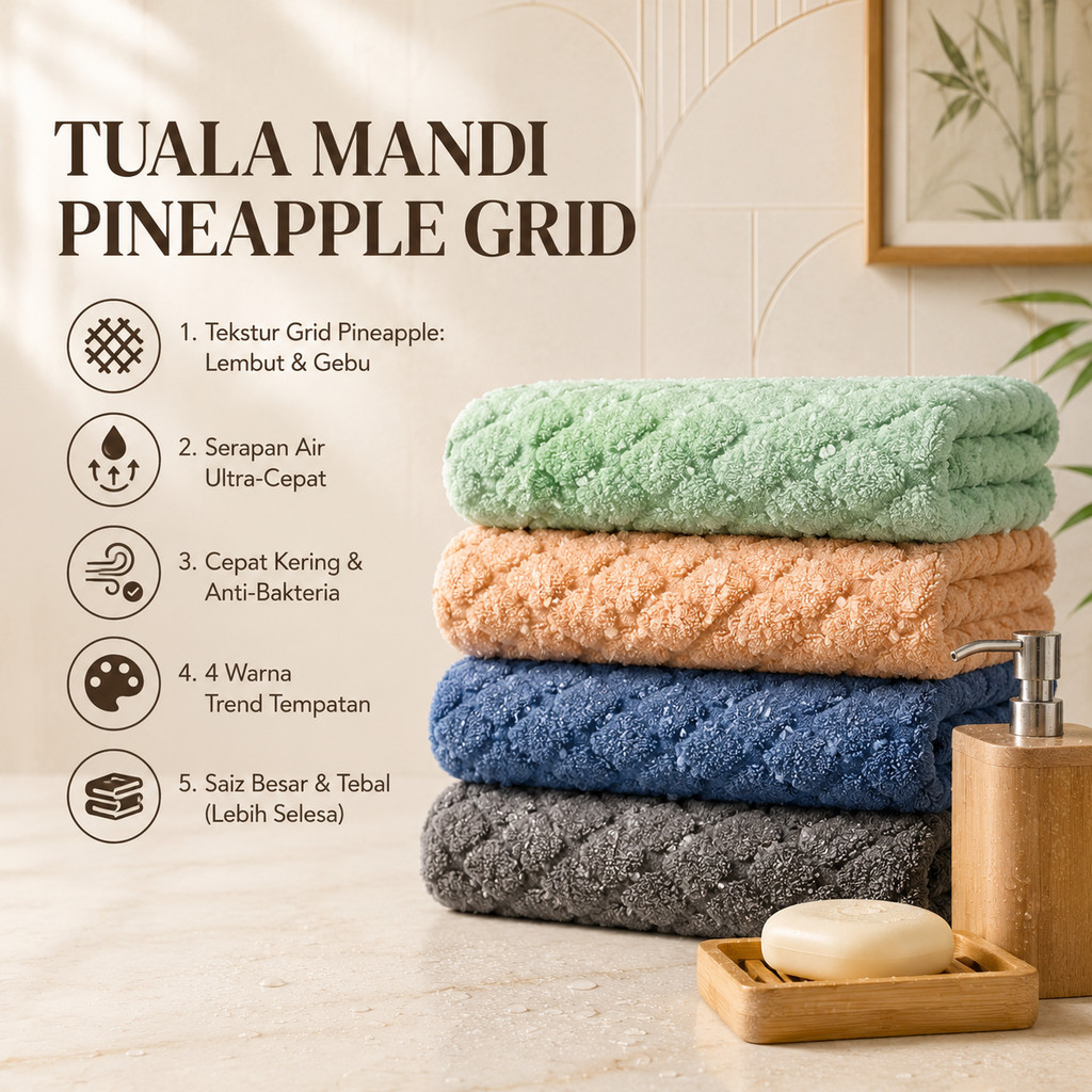 High Efficiency Euper Absorbent Micro Fibre Towel Tuala Kain Mandi ...
