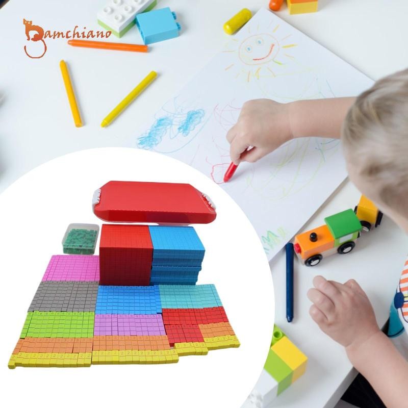 gamchiano 254 Pieces Base Ten Blocks Set Math Cube Teaching AIDS That ...