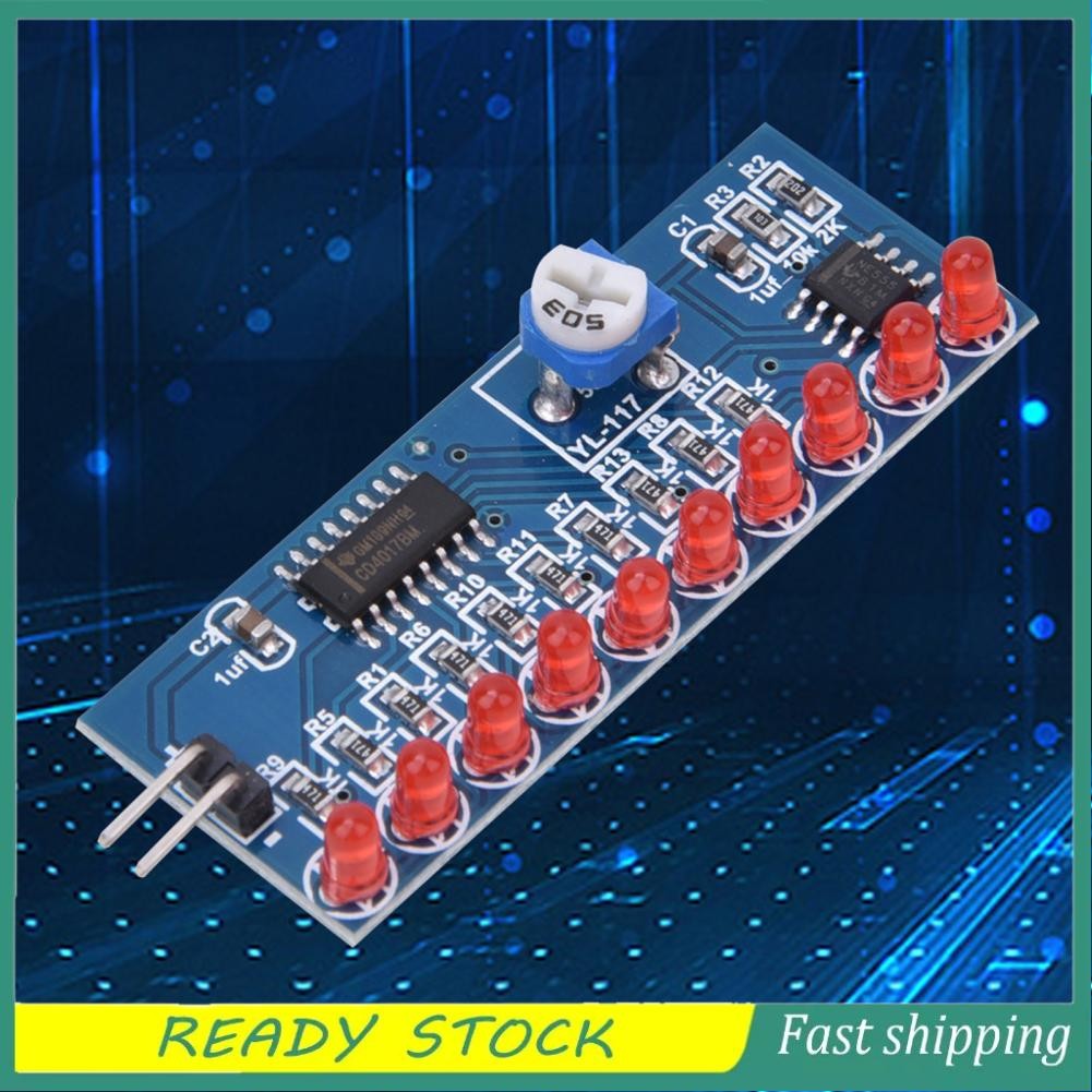 NE555 CD4017 LED Chaser Water Flowing Light Module Clock Generation ...