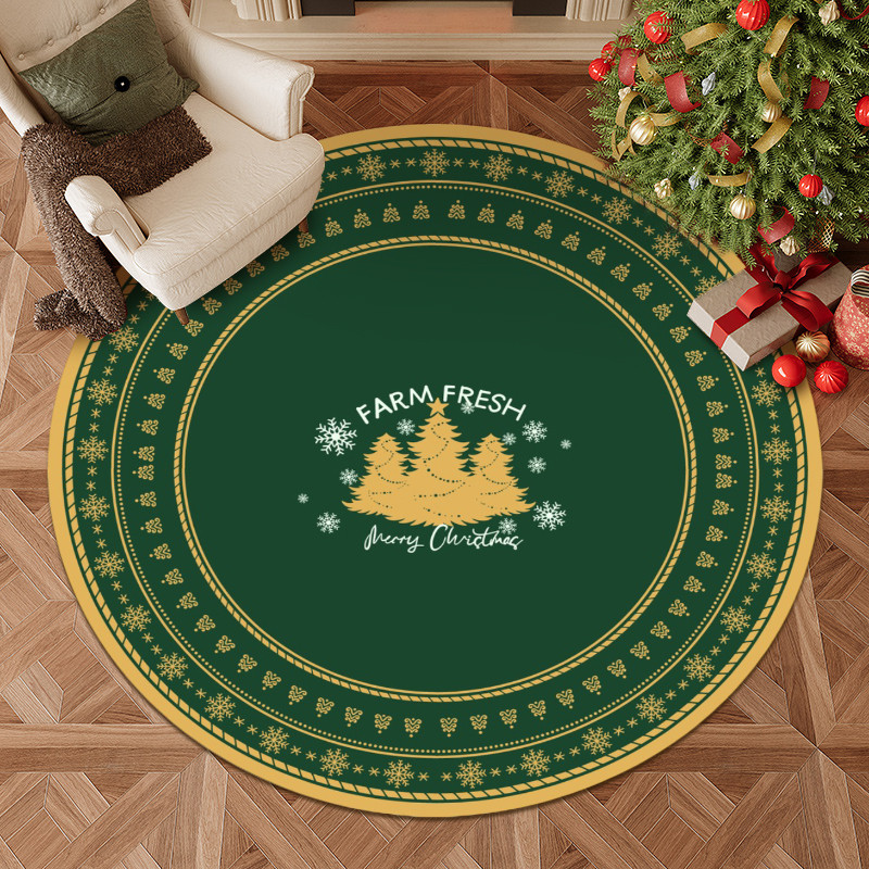 Christmas Gingerbread Man Doormat Non-Slip Holiday Foot Mat Large Round ...