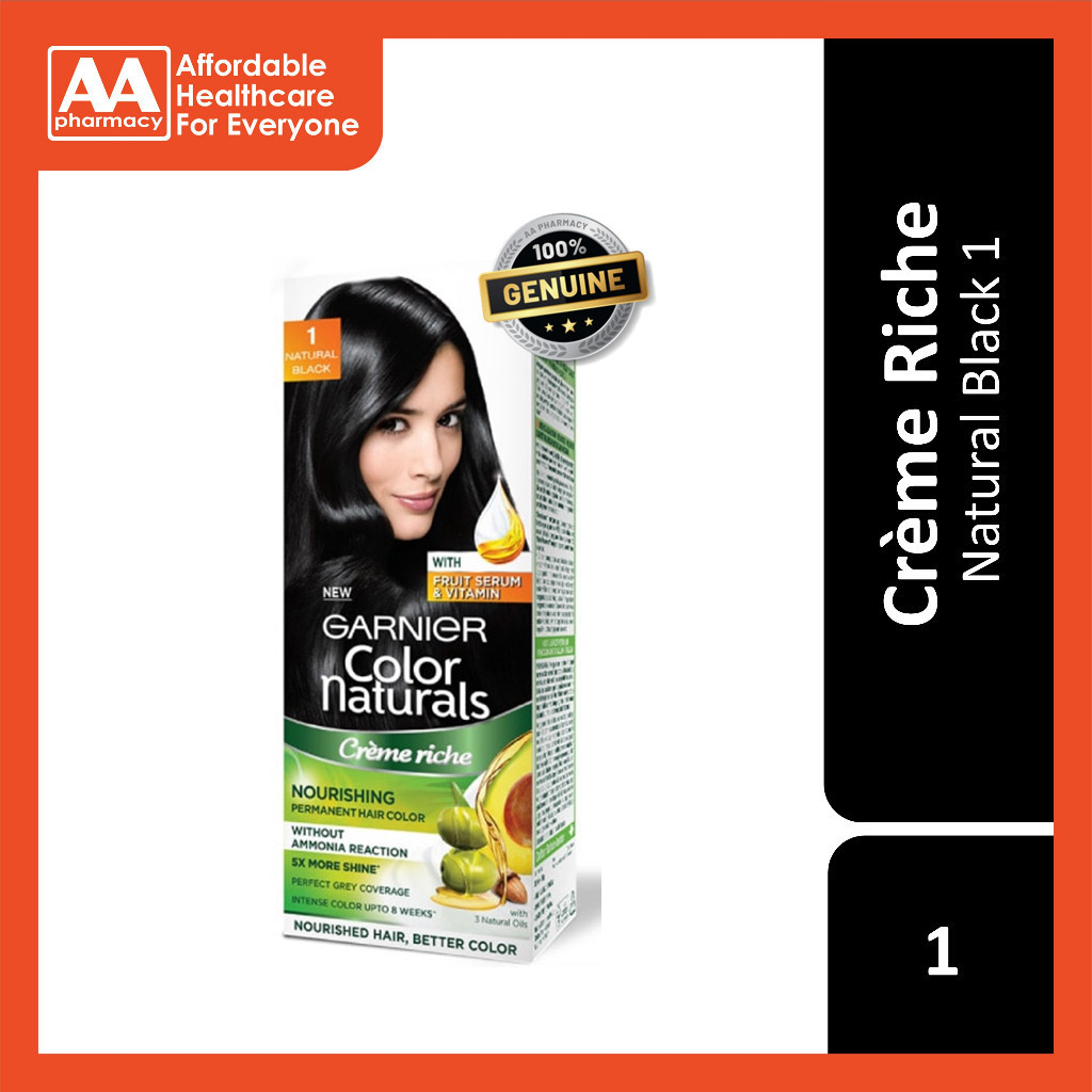 Garnier Color Naturals Cream 1 Natural Black | Shopee Malaysia