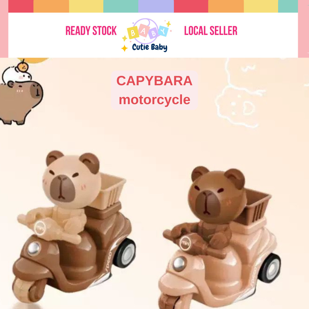 Capybara Friction-Powered Motorcycle Toy Motosikal Capybara Kuasa ...