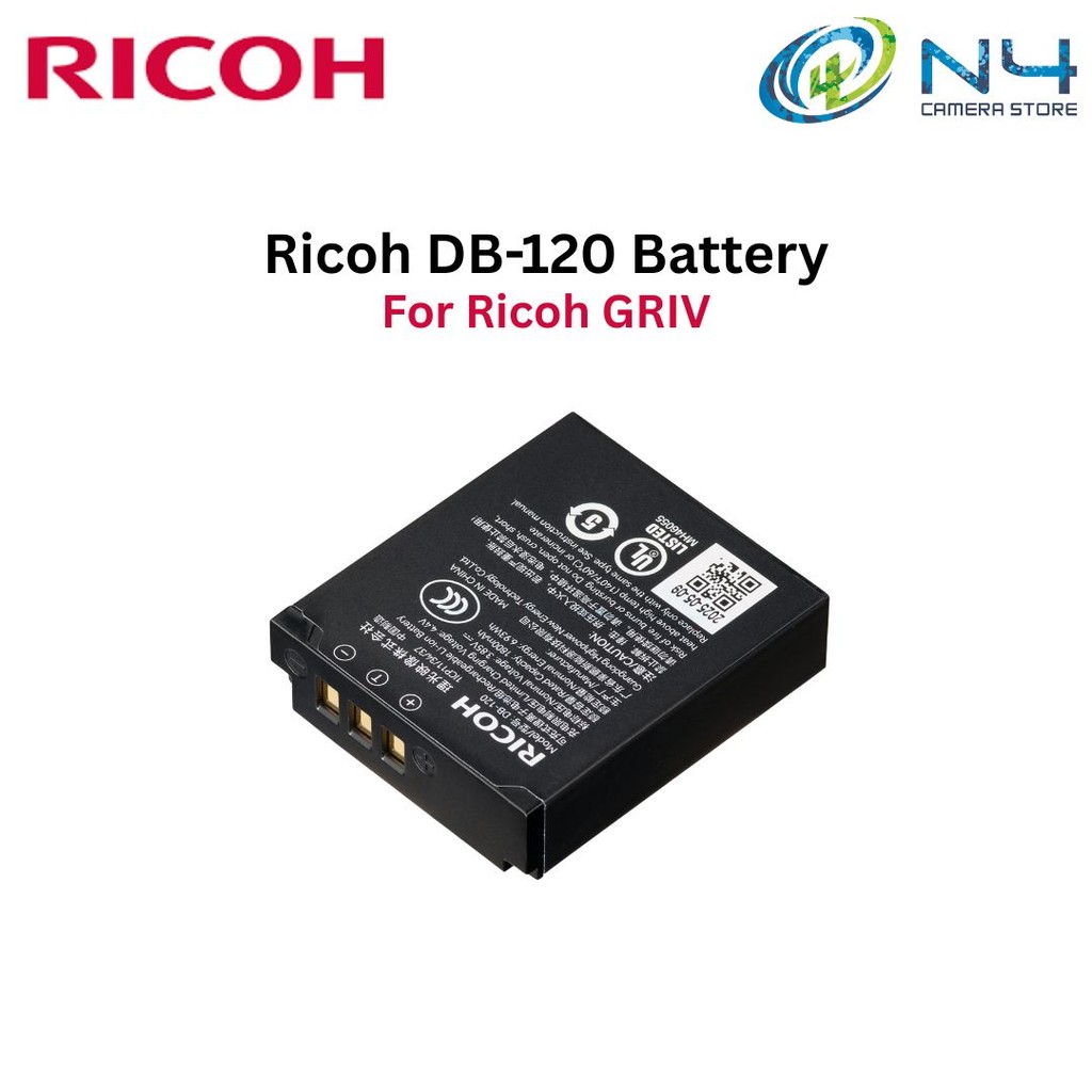 Ricoh GR IV DB-120 Battery (1800mAh) / BJ-12 Charger / GF-2