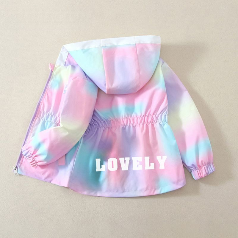 Girls Spring Autumn Jacket Fashionable Colorful Letter Narrow-Waisted ...