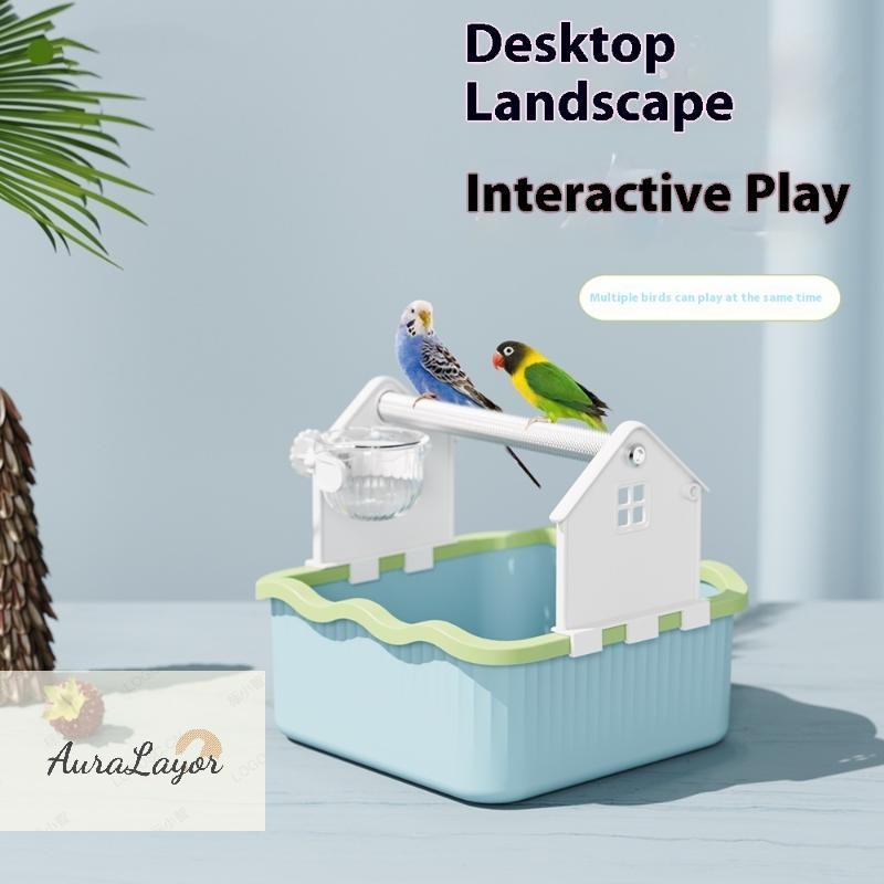 [AuraLayor] Parrot Desktop Stand Perches Stand Parrots Poop Stand Rack ...
