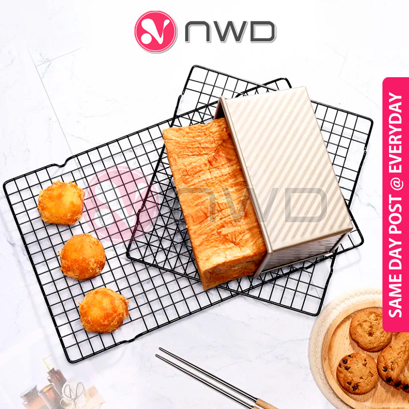 𝟮𝟴 / 𝟰𝟭𝗖𝗠 》Non-Stick Carbon Steel Cooling Rack Grid Baking Oven Tray ...