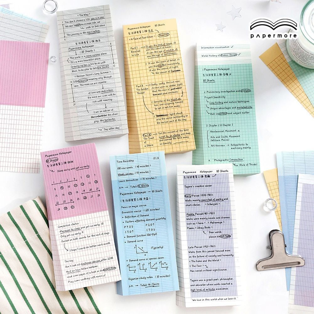 Note Pads Colored Scratch Pads 80 Sheets Per Memo Pad For Writing Home ...