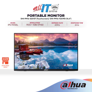 Dahua DHI-PM16-S201ST (TOUCH) / DHI-PM16-F201PD 15.6" FHD IPS Type-C Portable Monitor | 60Hz | Built-In Speakers | USB-C