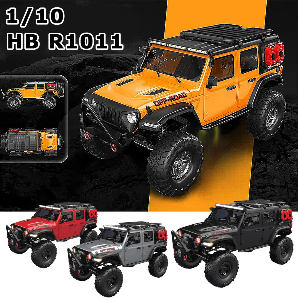 1/10 Hb Rtr R1011 Rc Kereta 2.4g Crawler Batu Berkadar Penuh Lampu ...