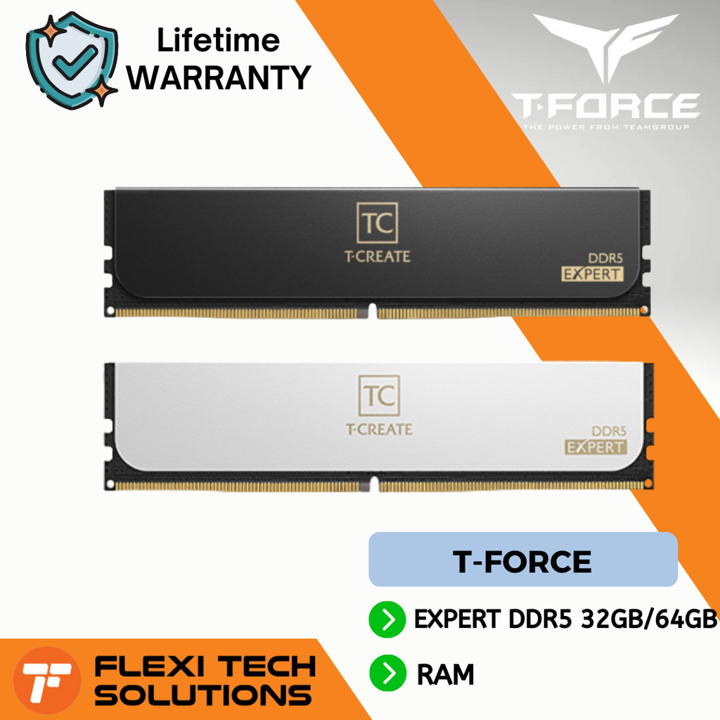 Flexi tech T-CREATE EXPERT DDR5 DESKTOP MEMORY 32GB(2x16GB)/64GB(2x32GB ...