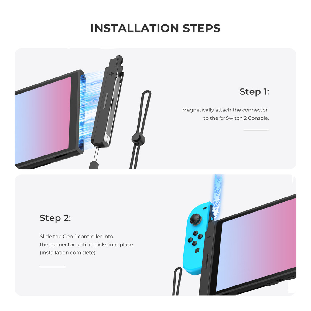 Joy-Con Adapter Magnetic Adapter Portable Connector Controller Adapter ...