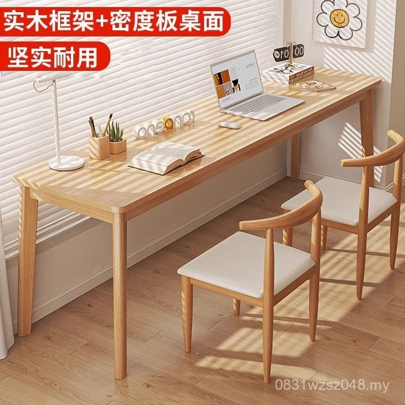 Double Solid Wood Leg Household Window Back Wall Workbench Desk Bedroom ...