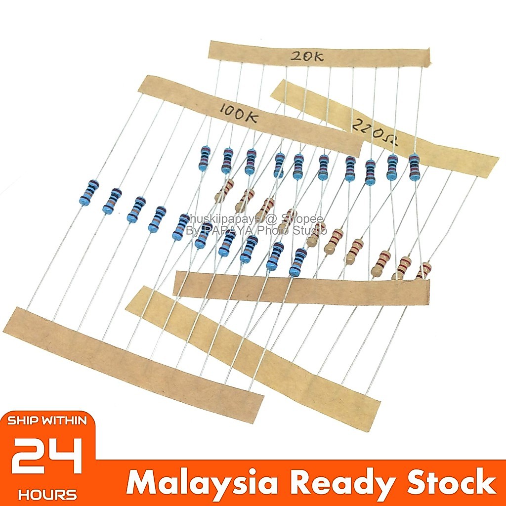 [VAR] Resistor 1/4W 220 270 330 470 510 680 Ohm | Shopee Malaysia