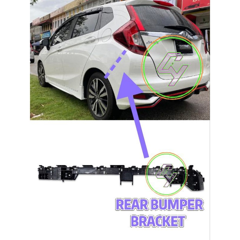 Honda JAZZ GK5 2014-2020 REAR BUMPER SIDE BRACKET BELAKANG TEPI TAPAK ...