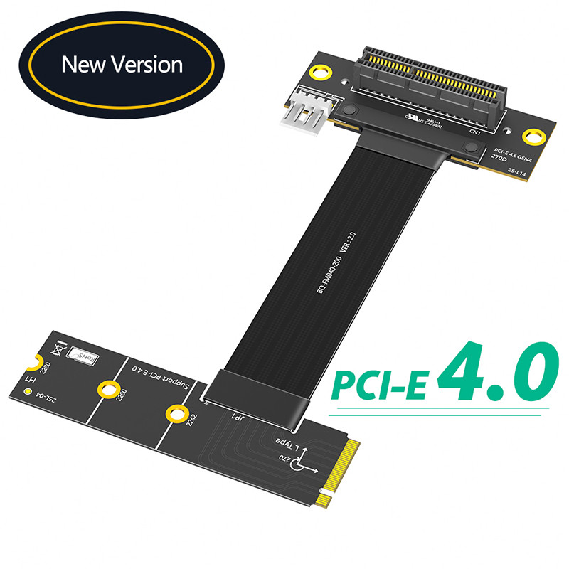 NEW M.2 PCIE4.0 M Key to PCI Express 4.0 4X Adapter Card Riser Cable ...