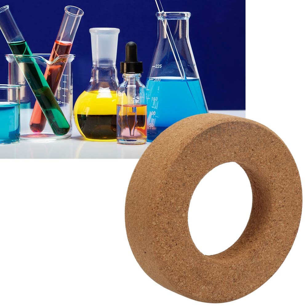 Produktbild von Labor-Rundkolbenständer Aus Holz – Kork, 95 Mm Außendurchmesser, Für 250–1000 Ml Kolben, Stabil & Tragbar