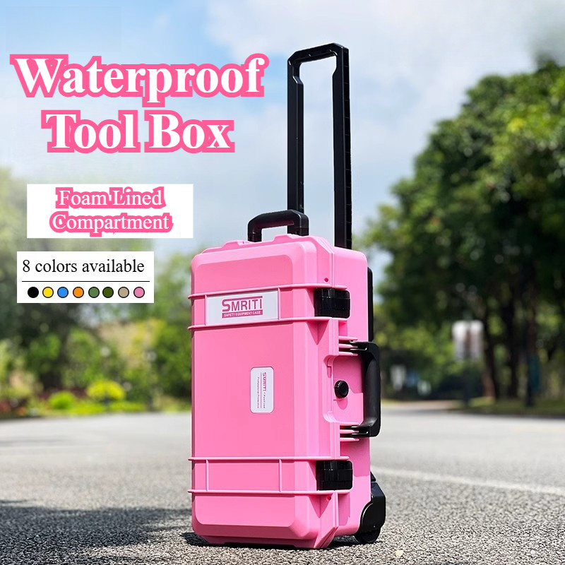 SMRITI S5129 Pink Waterproof Tool Box | Retractable Handle & Shockproof ...