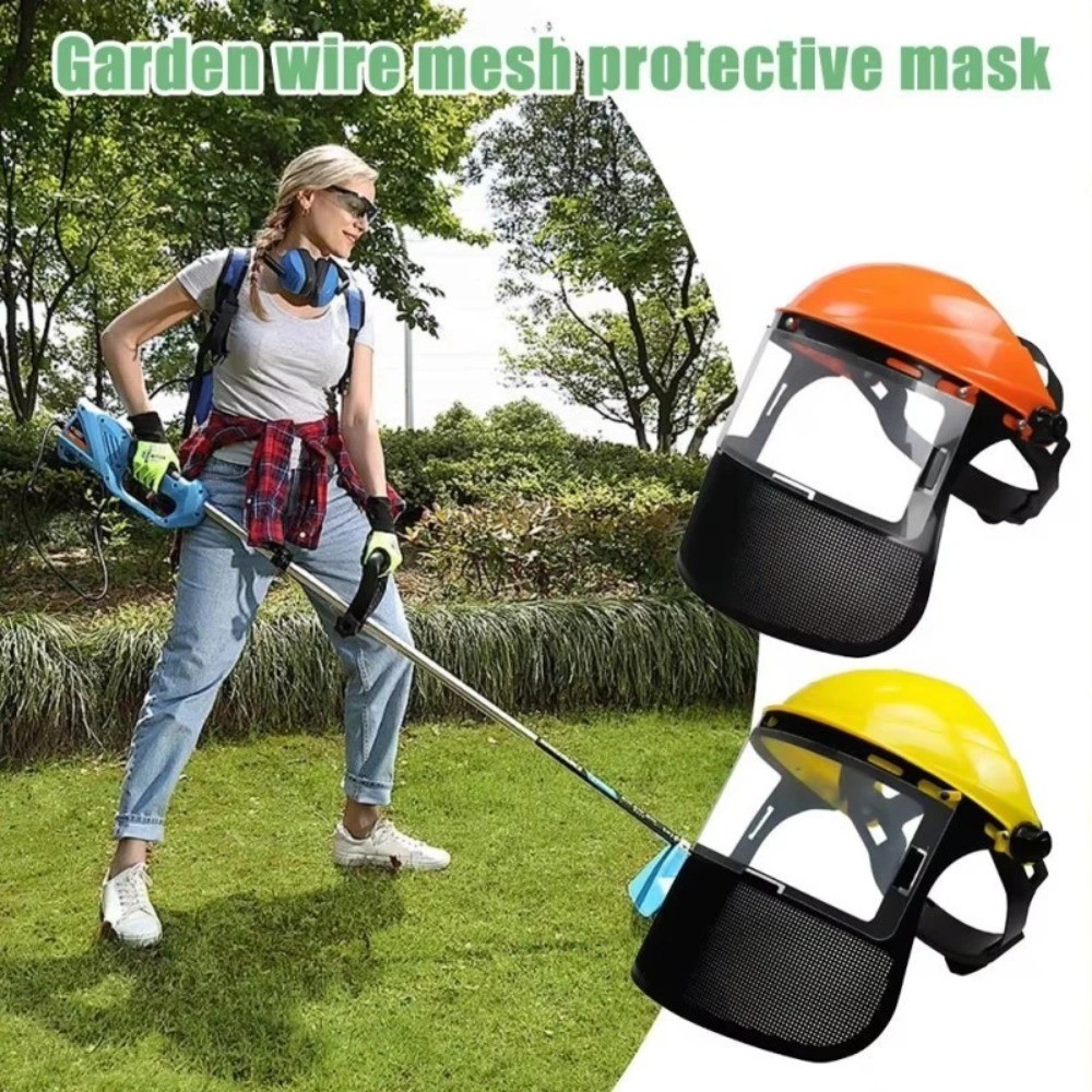 Forestry Safety Helmet Full Face Mask Topi Keselamatan Mesin Rumput ...