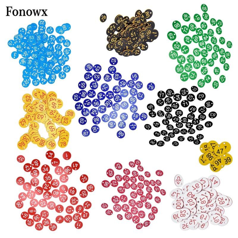 Fonowx 100Pcs Protable Numbered Tag Luggage ID Tags Number Tag for ...