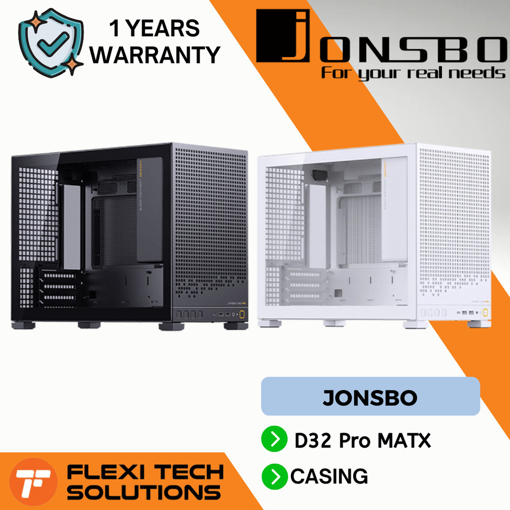 Flexi tech Jonsbo D32 Pro MATX casing - WHITE/black | Shopee Malaysia