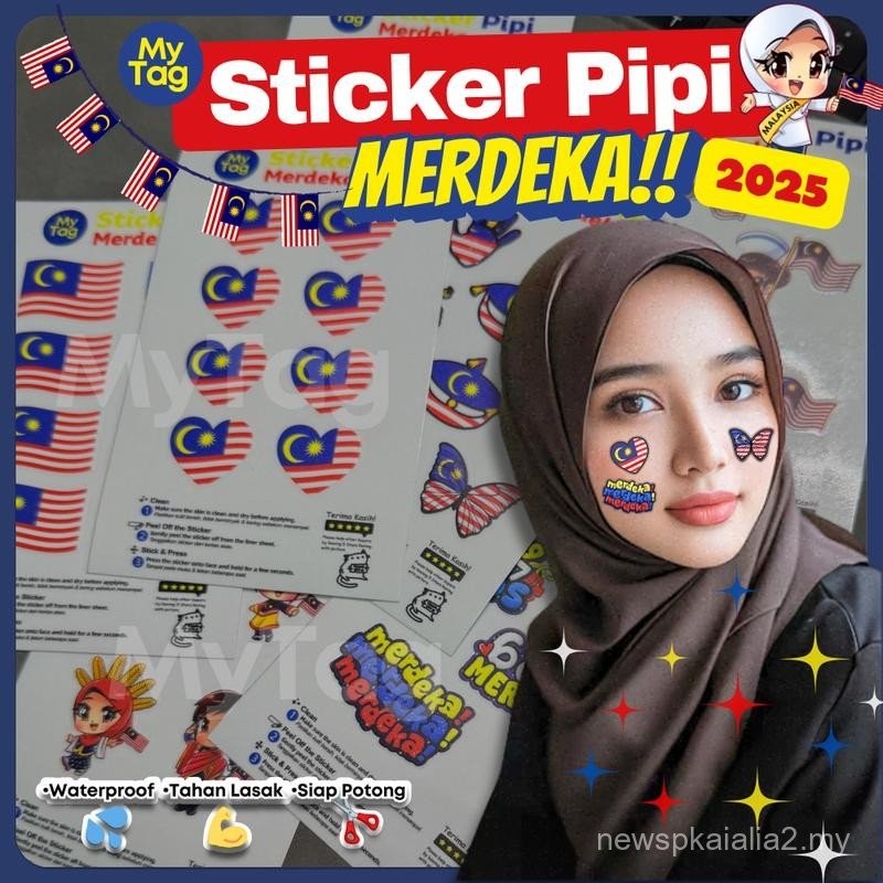Sticker Pipi Merdeka Full Colour Deco Cute Aksesori Persembahan Hari ...