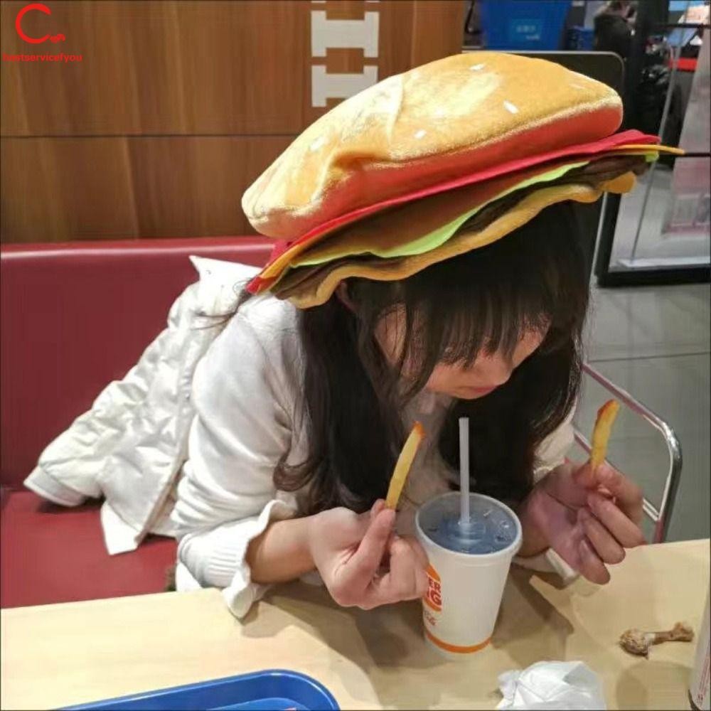 Chuangdi Hamburger-Kostüm Für Erwachsene – Lustiges Cheeseburger-Cosplay Mit Gelbem T-Shirt, Ideal Für Halloween, Food-Mottopartys & Karneval – Einheitsgröße, T-Shirt In 5 Größen