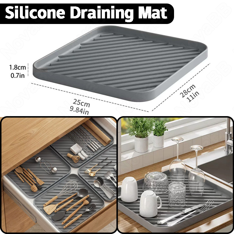 Multi-functional heat-resistant mat, draining mat | Drawer moisture ...