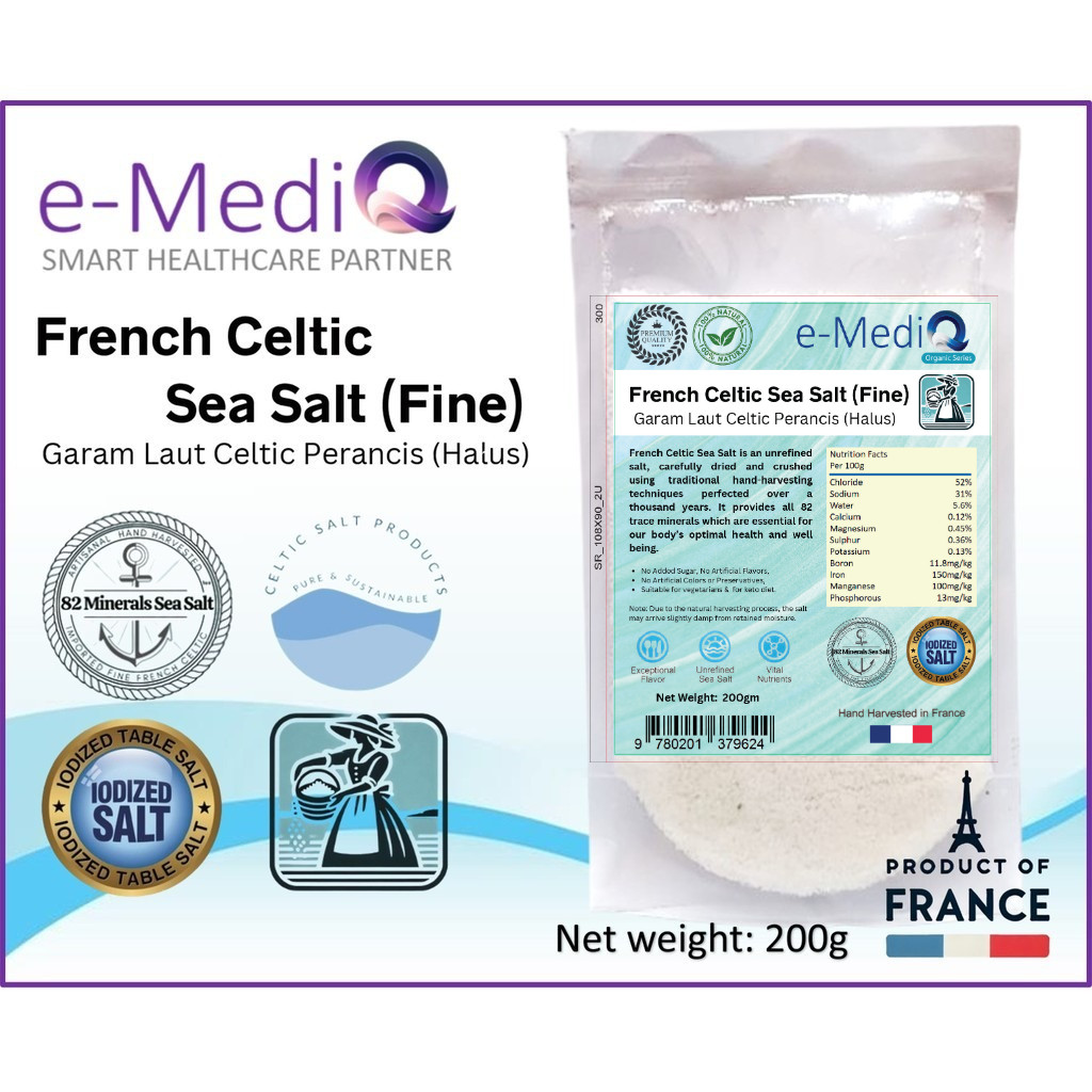 Premium French Celtic Sea Salt 200g (Hand Harvested Fine) 高品天然海盐 ...