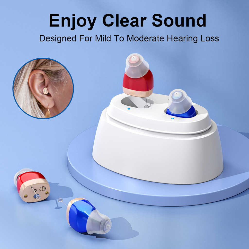 Portable Mini CIC Invisible Rechargeable In-Ear Adjustable Hearing Aid ...