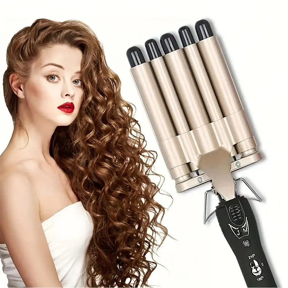 Penggaya Rambut Profesional - Besi Lencong 5 Tiub, Voltan Dwi (110-240V ...
