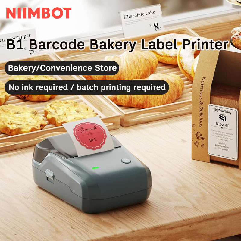 NIIMBOT B1 Cake/milk Tea/catering Label Printer, Label Maker for Cable ...