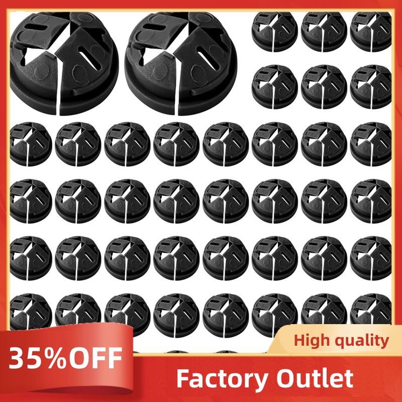 100-Pack Push-In Cable Connectors – 3/8 Inch Trade Size, Non-Metallic NM Cable Clamps For 1/2 Inch Knockouts, White