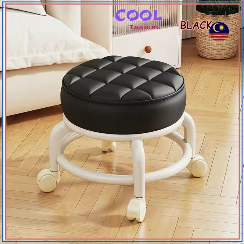 360 degree Rotatable Small Chair Round Stool With Sofa Cushion Foot ...